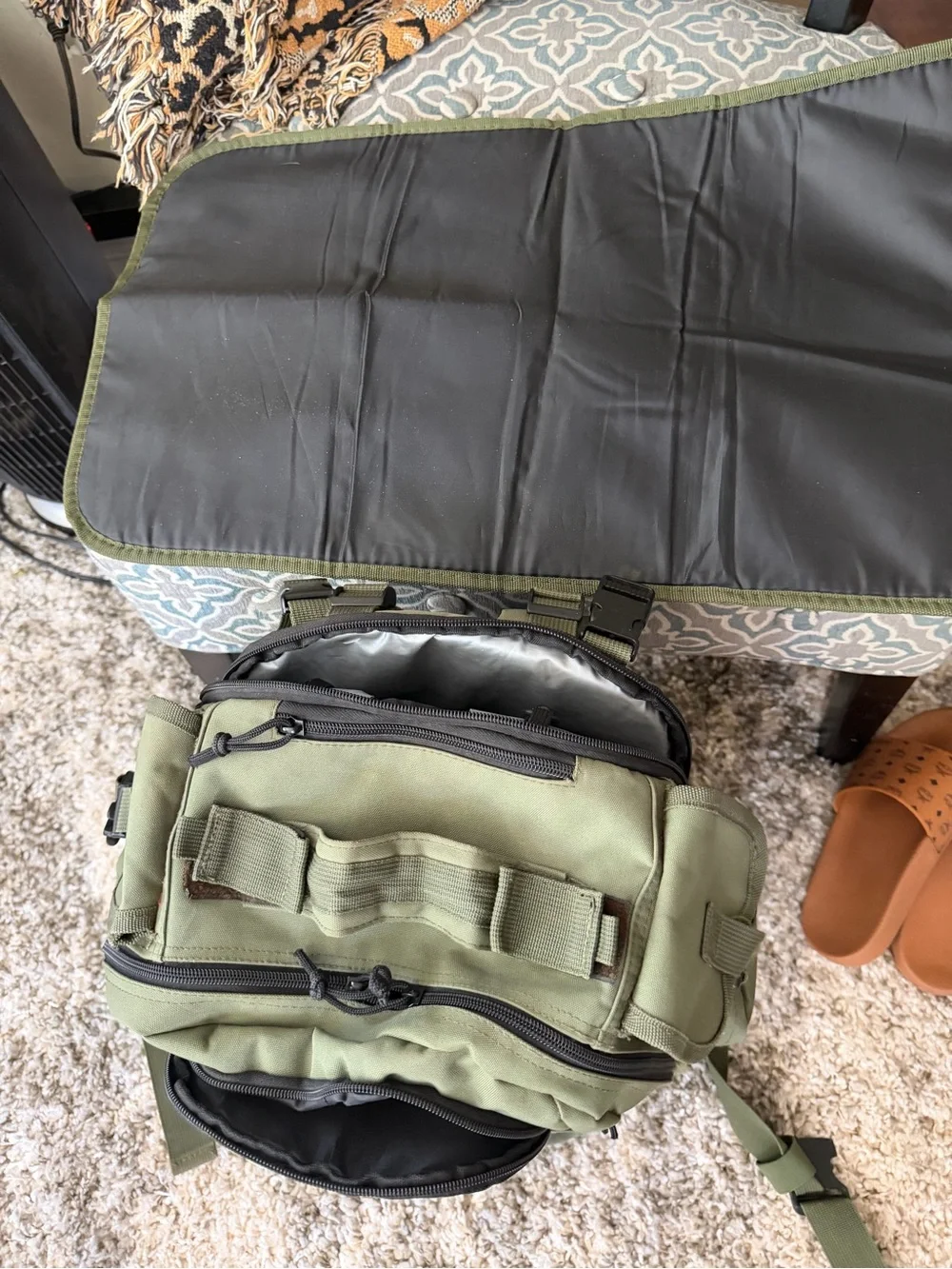 Tactical Olive Green Men's Diaper Bag Backpack by Sager Creek